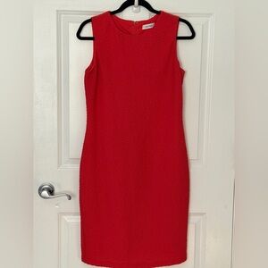 Calvin Klein Red Sleeveless Mini Dress